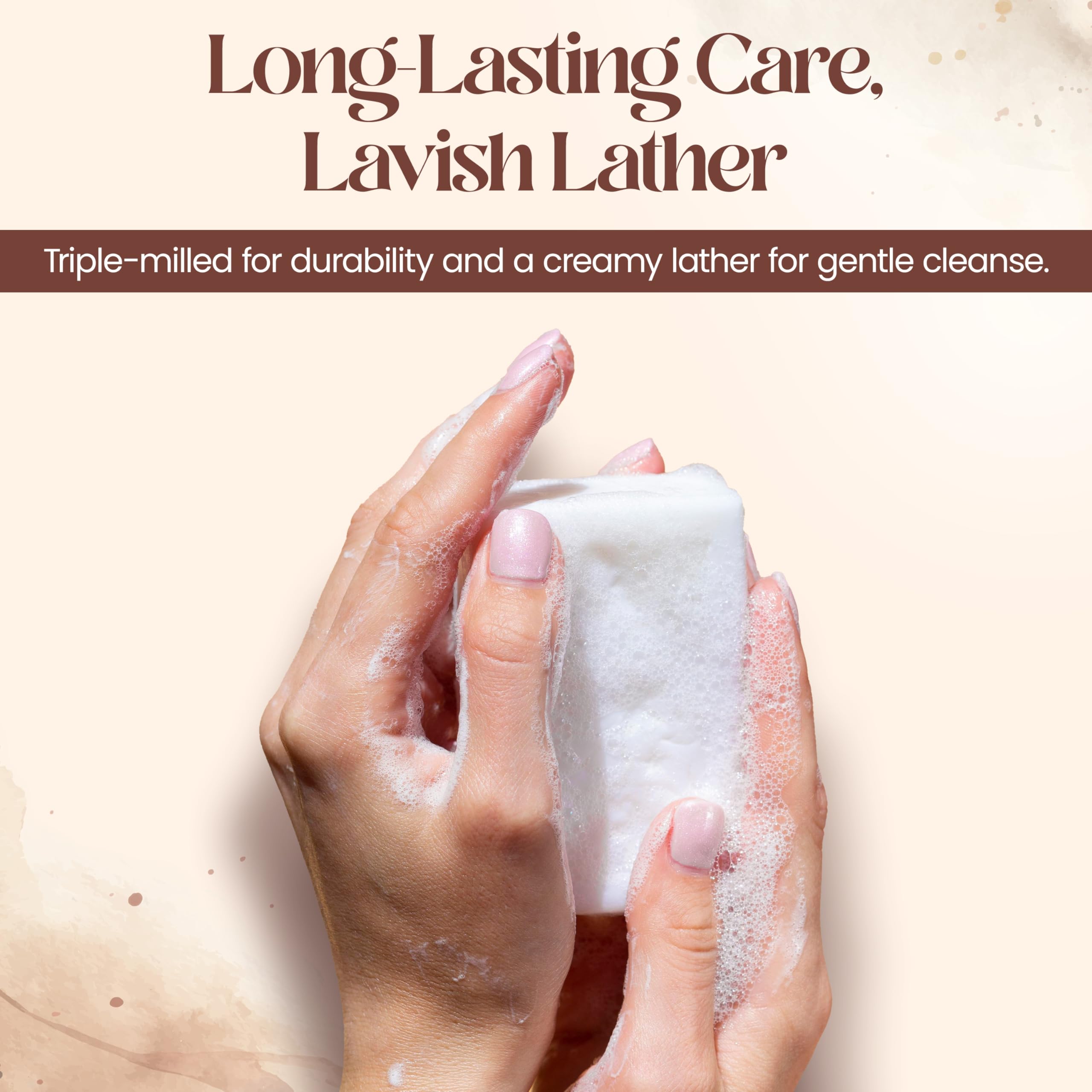 Mary Case All Natural Bar Soap for Men & Women (Set of 4) - Tea Tree Body Soap Bars with Olive, Coconut, Tea Tree Oils & Leaves - Vegan Bath Soaps for Balancing Oily Skin & Clearing Pores